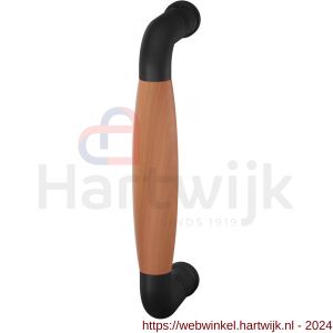 GPF Bouwbeslag ZwartWit 4930.61-H4 130 Ika deurgreep gebogen 130x60/114 mm zwart-kersen - H21017151 - afbeelding 1