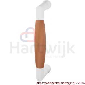 GPF Bouwbeslag ZwartWit 4900.62-H4 130 Ika deurgreep haaks 130x60/114 mm wit-kersen - H21017148 - afbeelding 1