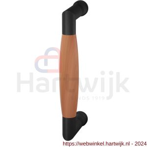 GPF Bouwbeslag ZwartWit 4900.61-H4 130 Ika deurgreep haaks 130x60/114 mm zwart-kersen - H21017145 - afbeelding 1