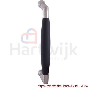 GPF Bouwbeslag RVS 4951.09A Ika deurgreep haaks 130x60/114 mm RVS geborsteld-zwart met enkel- en dubbelzijdige bevestiging GPF4 - H21006418 - afbeelding 1