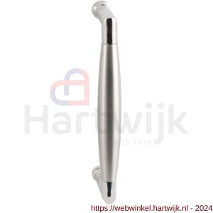 GPF Bouwbeslag RVS 4915.49A Ika deurgreep haaks 130x60/114 mm RVS gepolijst-RVS geborsteld met enkel- en dubbelzijdige bevestiging GPF4 - H21003298 - afbeelding 1