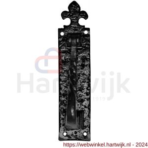 Kirkpatrick KP0832 deurklopper op plaat 245x57 mm smeedijzer zwart - H21000128 - afbeelding 1