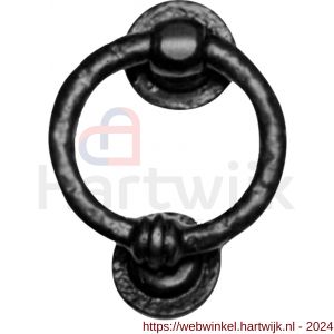 Kirkpatrick KP0782 deurklopper ring 100 mm smeedijzer zwart - H21000146 - afbeelding 1