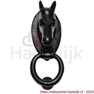 Kirkpatrick KP4520 deurklopper paardenhoofd 180x70 mm smeedijzer zwart - H21000138 - afbeelding 1