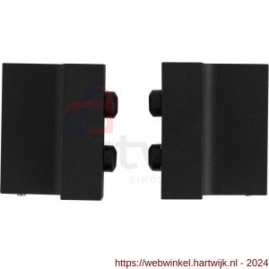 GPF Bouwbeslag ZwartWit 0580.61 deurstopper recht voor schuifdeursysteem zwart - H21007917 - afbeelding 1
