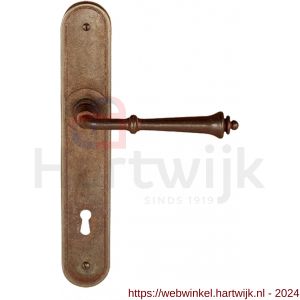 Utensil Legno FM315R M BB72 deurkruk gatdeel op schild 245x40 mm BB72 met veer rechtswijzend roest - H21007097 - afbeelding 1