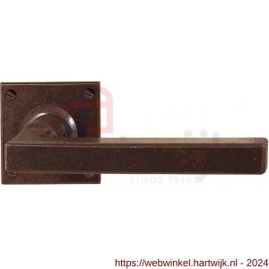 Utensil Legno FM364 M RSB deurkruk op rozet 50x50 mm met veer gepatenteerd systeem roest - H21006807 - afbeelding 1