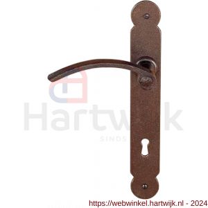 Utensil Legno FM365L deurkruk gatdeel op schild 240x35 mm blind linkswijzend roest - H21007165 - afbeelding 1
