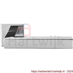 GPF Bouwbeslag RVS 1302.49-02 Zaki+ deurkruk op vierkant rozet RVS gepolijst - H21013828 - afbeelding 1