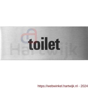 GPF Bouwbeslag RVS 0401.09.0004 deurbordje Toilet rechthoekig 50x130x1 mm zelfklevend RVS geborsteld - H21011490 - afbeelding 1