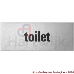 GPF Bouwbeslag aluminium 0401.80.0004 deurbordje Toilet rechthoekig 50x130x0,5 mm zelfklevend aluminium - H21011495 - afbeelding 1