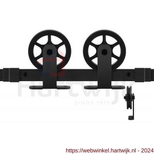 GPF Bouwbeslag ZwartWit 0503.61 schuifdeursyteem Suuri zwart 170 cm zwart - H21008152 - afbeelding 1