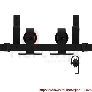 GPF Bouwbeslag ZwartWit 0558.61 dubbel schuifdeursysteem Mutka 150 cm zwart - H21007884 - afbeelding 1