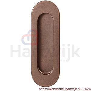 GPF Bouwbeslag Anastasius 0716.A2B schuifdeurkom ovaal 120x50 mm Bronze blend - H21012751 - afbeelding 1