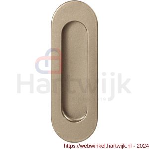 GPF Bouwbeslag Anastasius 0716.A4B schuifdeurkom ovaal 120x50 mm Champagne blend - H21012757 - afbeelding 1