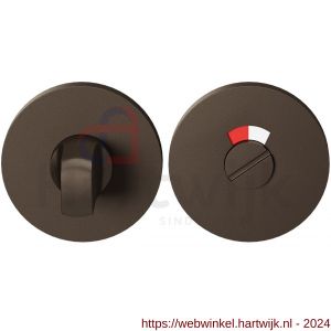 GPF Bouwbeslag Entree 0903VRA1 toiletgarnituur 53x6,5 mm stift 8 mm met rood-wit indicator Dark blend - H21016778 - afbeelding 1