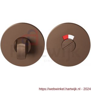 GPF Bouwbeslag Entree 0903VRA2 toiletgarnituur 53x6,5 mm stift 8 mm met rood-wit indicator Bronze blend - H21016779 - afbeelding 1