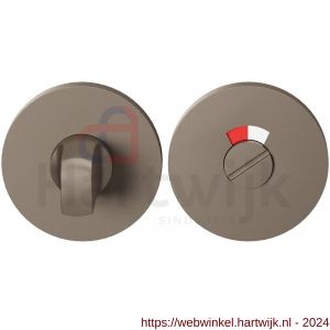GPF Bouwbeslag Entree 0903VRA3 toiletgarnituur 53x6,5 mm stift 8 mm met rood-wit indicator Mocca blend - H21016780 - afbeelding 1