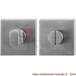 GPF Bouwbeslag RVS 0904.02 toiletgarnituur vierkant 50x50x8 mm stift 5 mm RVS geborsteld - H21003826 - afbeelding 1