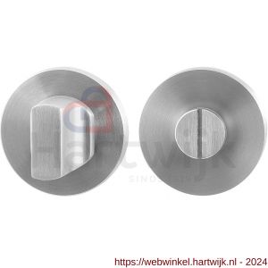 GPF Bouwbeslag RVS 0910.00 toiletgarnituur 50x8 mm stift 8 mm grote knop RVS geborsteld - H21003835 - afbeelding 1