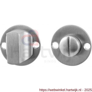 GPF Bouwbeslag RVS GPF0910.07 platte toiletgarnituur 38x2 mm stift 8 mm grote knop RVS geborsteld - H21013106 - afbeelding 1