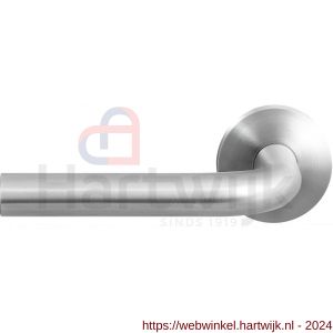 GPF Bouwbeslag RVS 1000.09-00L/R GPF1000.00L/R Aka deurkruk gatdeel op rond rozet RVS 50x8 mm links-rechtswijzend RVS geborsteld - H21009957 - afbeelding 1
