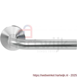 GPF Bouwbeslag RVS GPF1000.09-00 Aka deurkruk op rond rozet RVS 50x8 mm RVS geborsteld - H21009198 - afbeelding 1