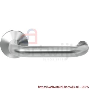 GPF Bouwbeslag RVS GPF1005.09-00 Hoa deurkruk op rond rozet 50x8 mm RVS geborsteld - H21009202 - afbeelding 1