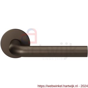 GPF Bouwbeslag Entree 100VRA1R L-model 19 mm deurkruk gatdeel op rozet 53x6,5 mm rechtswijzend Dark blend - H21016790 - afbeelding 1