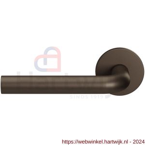GPF Bouwbeslag Entree 100VRA1L L-model 19 mm deurkruk gatdeel op rozet 53x6,5 mm linkswijzend Dark blend - H21016786 - afbeelding 1