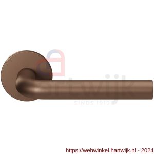 GPF Bouwbeslag Entree 100VRA2R L-model 19 mm deurkruk gatdeel op rozet 53x6,5 mm rechtswijzend Bronze blend - H21016791 - afbeelding 1