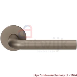 GPF Bouwbeslag Entree 100VRA3R L-model 19 mm deurkruk gatdeel op rozet 53x6,5 mm rechtswijzend Mocca blend - H21016792 - afbeelding 1