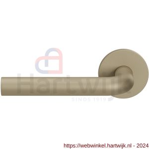 GPF Bouwbeslag Entree 100VRA4L L-model 19 mm deurkruk gatdeel op rozet 53x6,5 mm linkswijzend Champagne blend - H21016789 - afbeelding 1