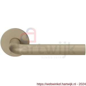 GPF Bouwbeslag Entree 100VRA4R L-model 19 mm deurkruk gatdeel op rozet 53x6,5 mm rechtswijzend Champagne blend - H21016793 - afbeelding 1