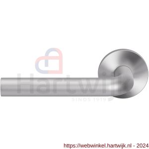 GPF Bouwbeslag Entree 100VRL L-model 19 mm deurkruk gatdeel op rozet 53x6,5 mm linkswijzend RVS geborsteld - H21009975 - afbeelding 1