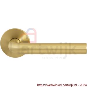 GPF Bouwbeslag Entree 100VRP4 L-model 19 mm deurkruk op rozet 53x6,5 mm PVD mat messing - H21009211 - afbeelding 1