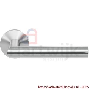 GPF Bouwbeslag RVS GPF1015.09-00 Toi deurkruk op rond rozet RVS 50x8 mm RVS geborsteld - H21009216 - afbeelding 1