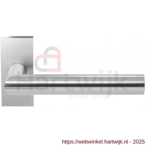 GPF Bouwbeslag RVS GPF1015.09-01 Toi deurkruk op rechthoekig rozet RVS 70x32x10 mm RVS geborsteld - H21009217 - afbeelding 1