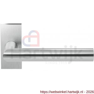 GPF Bouwbeslag RVS GPF1015.09-01R Toi deurkruk gatdeel op rechthoekig rozet RVS 70x32x10 mm rechtswijzend RVS geborsteld - H21009986 - afbeelding 1