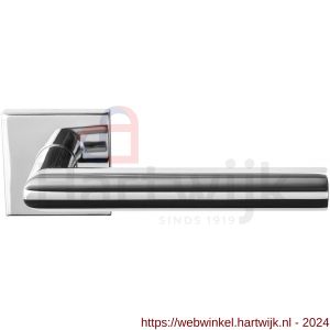 GPF Bouwbeslag RVS 1015.49-02R Toi L-haaks model deurkruk gatdeel 19 mm rechtswijzend op vierkant rozet RVS gepolijst - H21013814 - afbeelding 1
