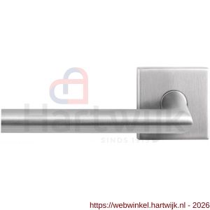 GPF Bouwbeslag RVS GPF1016.02L Toi deurkruk gatdeel op vierkant rozet RVS 50x50x8 mm linkswijzend RVS geborsteld - H21009998 - afbeelding 1