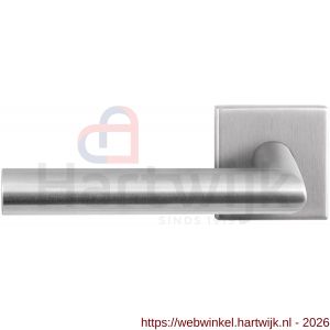 GPF Bouwbeslag RVS GPF1020.02L Mai deurkruk gatdeel op vierkant rozet RVS 50x50x8 mm linkswijzend RVS geborsteld - H21010004 - afbeelding 1