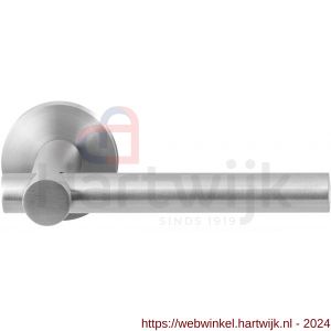 GPF Bouwbeslag RVS 1025.09-00 GPF1025.00 Roto deurkruk op rond rozet RVS 50x8 mm RVS geborsteld - H21009226 - afbeelding 1