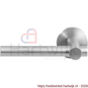 GPF Bouwbeslag RVS GPF1025.09-00L/R Roto deurkruk gatdeel op rond rozet RVS 50x8 mm links-rechtswijzend RVS geborsteld - H21010006 - afbeelding 1