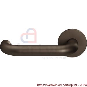 GPF Bouwbeslag Entree 105VRA1L U-model 19 mm deurkruk gatdeel op rozet 53x6,5 mm linkswijzend Dark blend - H21016798 - afbeelding 1
