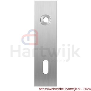 GPF Bouwbeslag RVS 1100.15L BB72 deurkruk gatdeel linkswijzend kortschild rechthoekig 169x46x8,5 mm BB72 RVS geborsteld - H21003984 - afbeelding 1