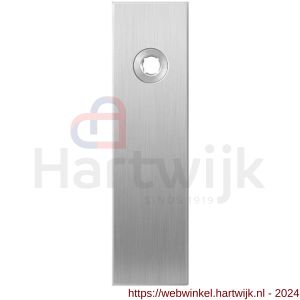 GPF Bouwbeslag RVS 1100.15L blind deurkruk gatdeel linkswijzend kortschild rechthoekig 169x46x8,5 mm blind RVS geborsteld - H21003982 - afbeelding 1