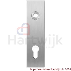 GPF Bouwbeslag RVS 1100.15L PC72 deurkruk gatdeel linkswijzend kortschild rechthoekig 169x46x8,5 mm PC72 RVS geborsteld - H21003986 - afbeelding 1