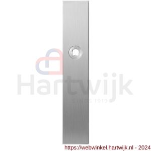 GPF Bouwbeslag RVS 1100.25L blind deurkruk gatdeel linkswijzend langschild rechthoekig 218x40x8,5 mm blind RVS geborsteld - H21004249 - afbeelding 1