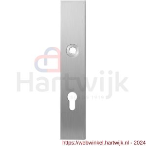 GPF Bouwbeslag RVS 1100.25L PC72 deurkruk gatdeel linkswijzend langschild rechthoekig 218x40x8,5 mm PC72 RVS geborsteld - H21004198 - afbeelding 1